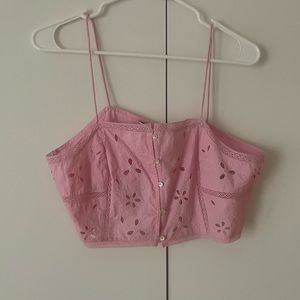 Zara pink crop top